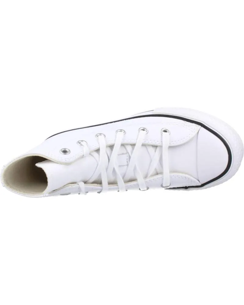 Deportivas de Niña y Niño CONVERSE CHUCK TAYLOR ALL STAR LIFT PLATFORM LEATHER BLANCO