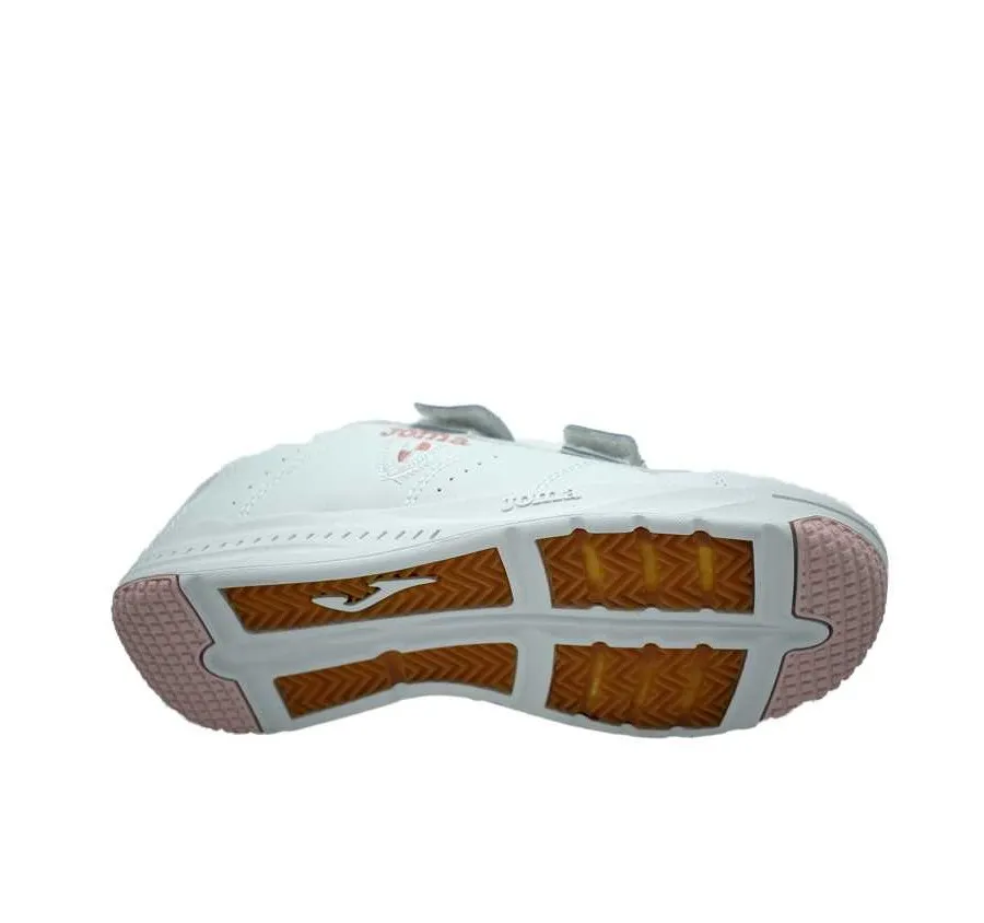 DEPORTIVO JOMA PLAY JR 2113 PARA NIÑOS BLANCO/ROSA CON DOBLE VELCRO Y PLANTILLA DE PIEL MODELO WPLAYW2113V 27130