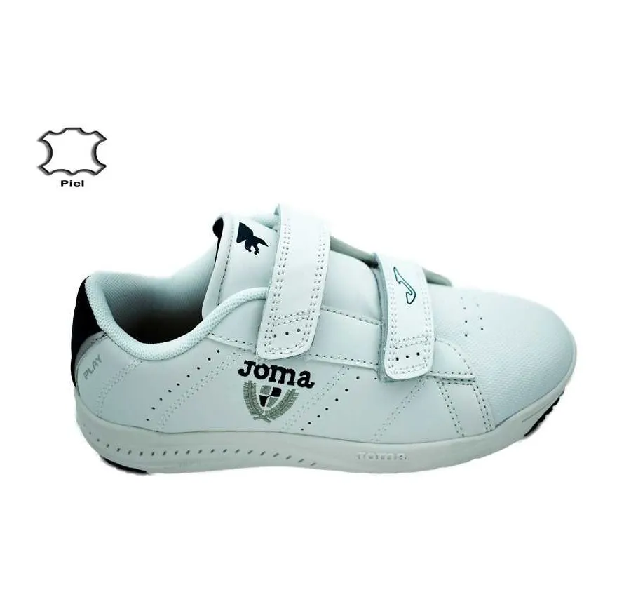 DEPORTIVO JOMA WPLAYW2122V PLAY JR 2122 BLANCO/MARINO CON DOBLE VELCRO Y PLANTILLA DE PIEL 26713