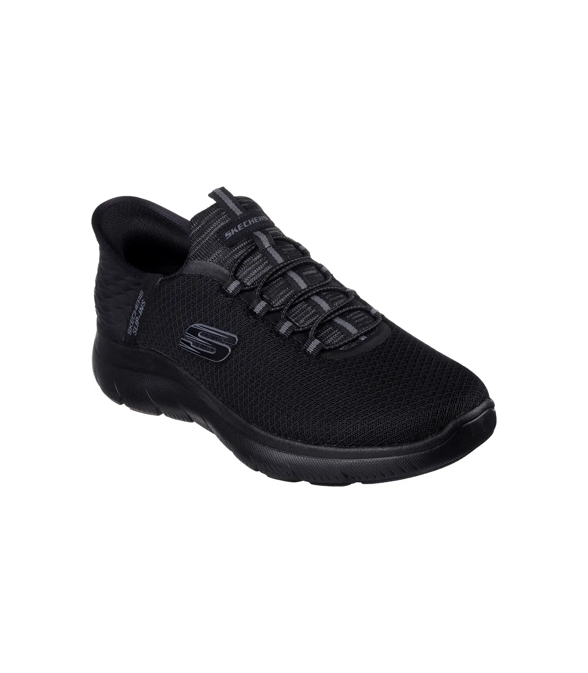 Deportivo negro, suela al tono, Slip-Ins