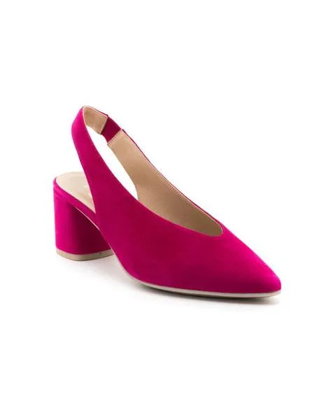 descalzo d'chicas 3095 de piel fucsia para mujer