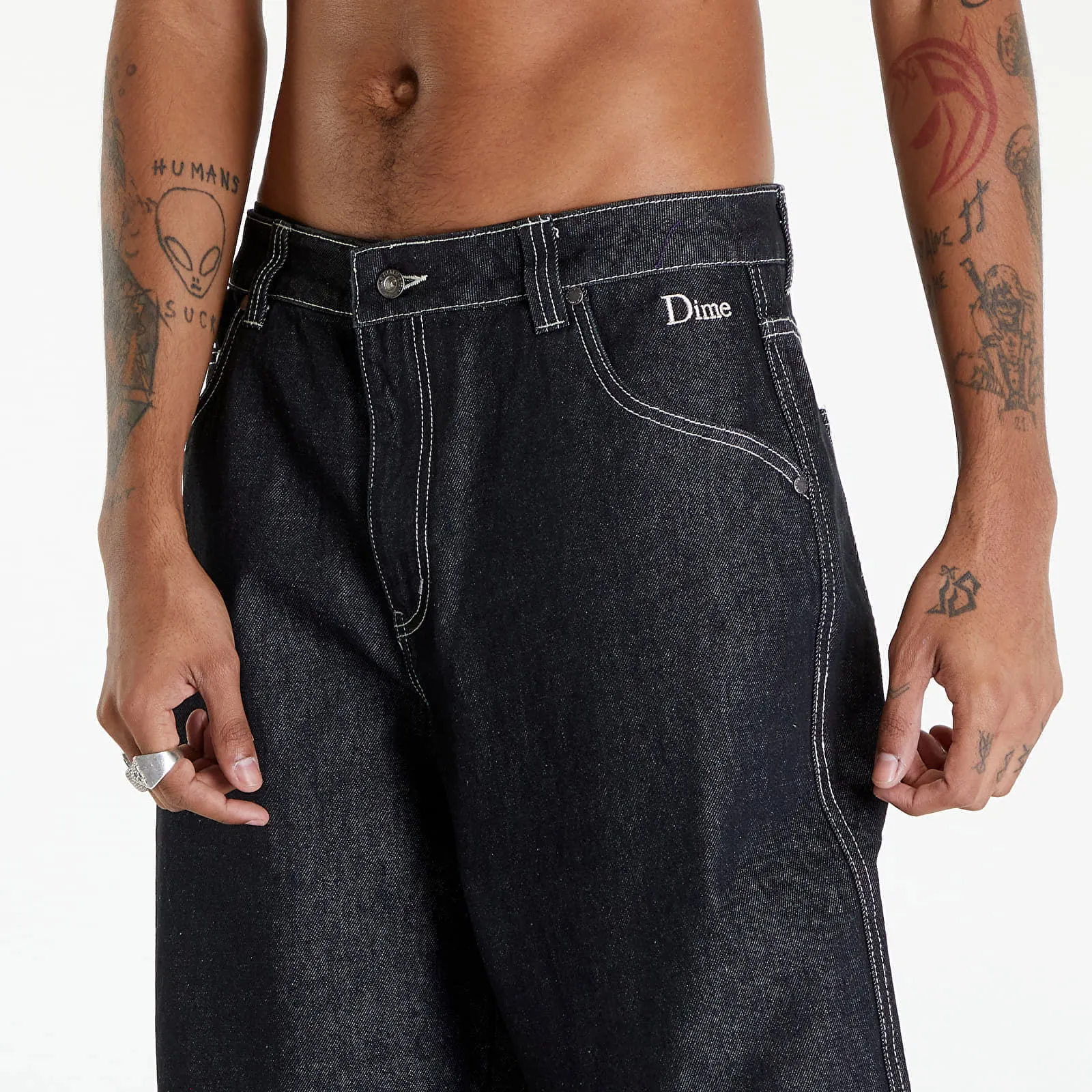 Dime Classic Baggy Denim Pants Black Washed