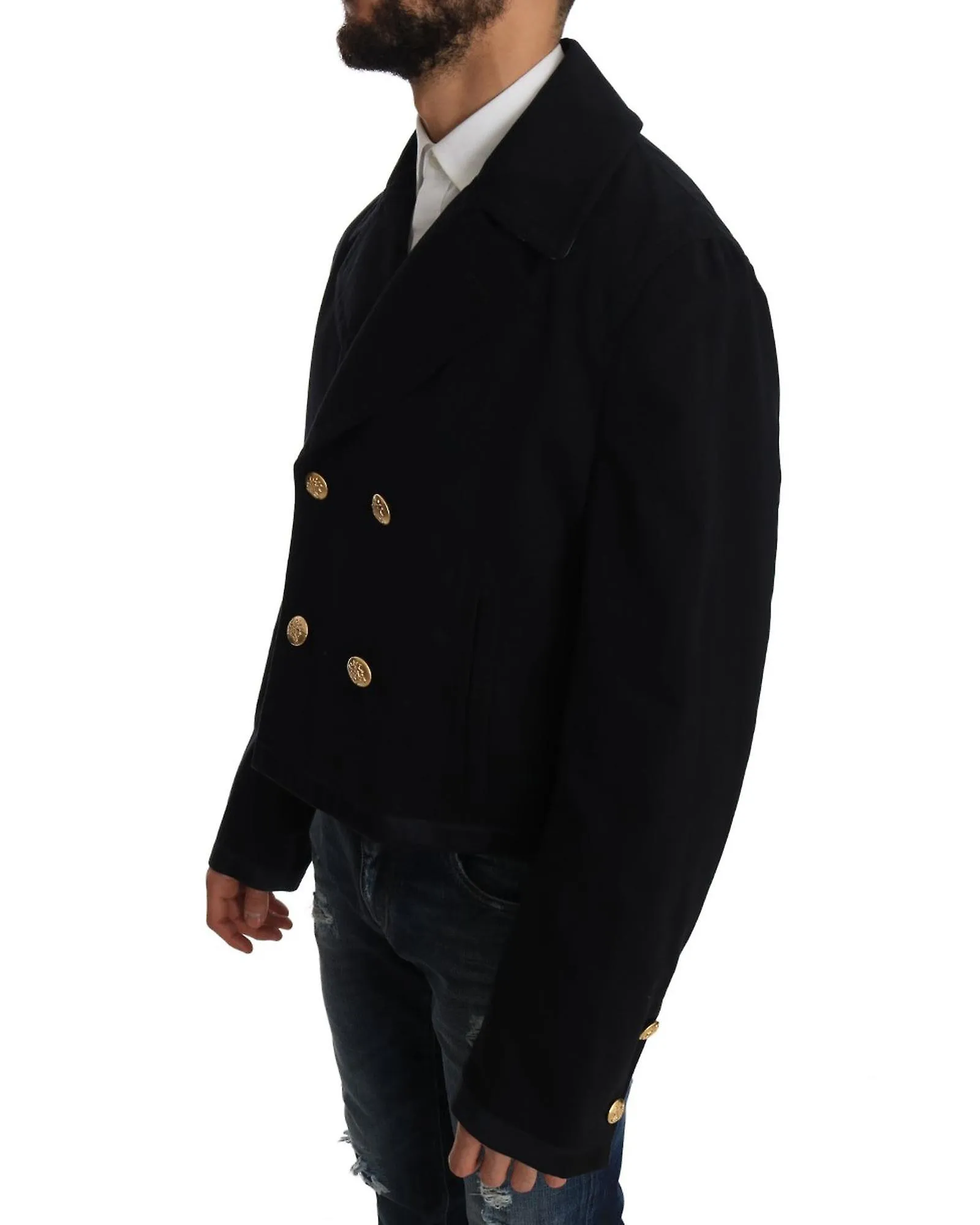 Dolce & Gabbana Dark  Double Breasted Jacket Coat