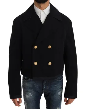 Dolce & Gabbana Dark  Double Breasted Jacket Coat