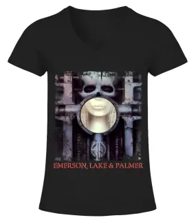 Emerson, Lake &amp; Palmer BK (6) Camiseta cuello pico Mujer