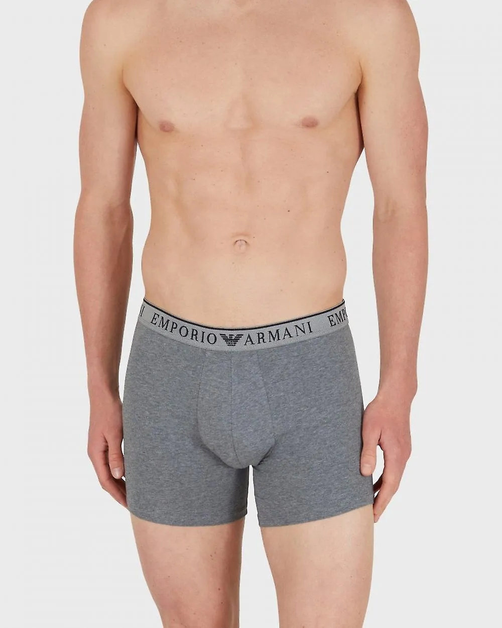 Emporio Armani Emporio Armani Paquete de 2 bóxers de cintura media con cinta con logotipo para hombre