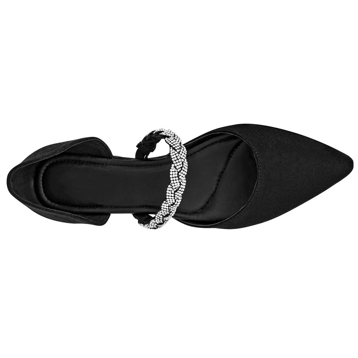 Flats clásicas Exterior Textil Color Negro Con Plata Para Mujer De RBCOLLECTION