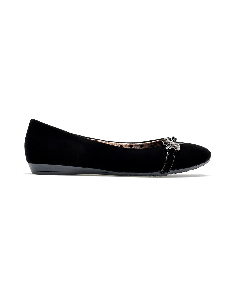 Flats puntales Color Negro Para Mujer De RBCOLLECTION