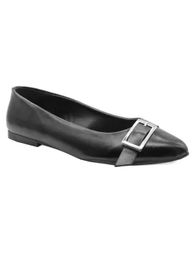 Flats puntales en Piel vegana - Negro