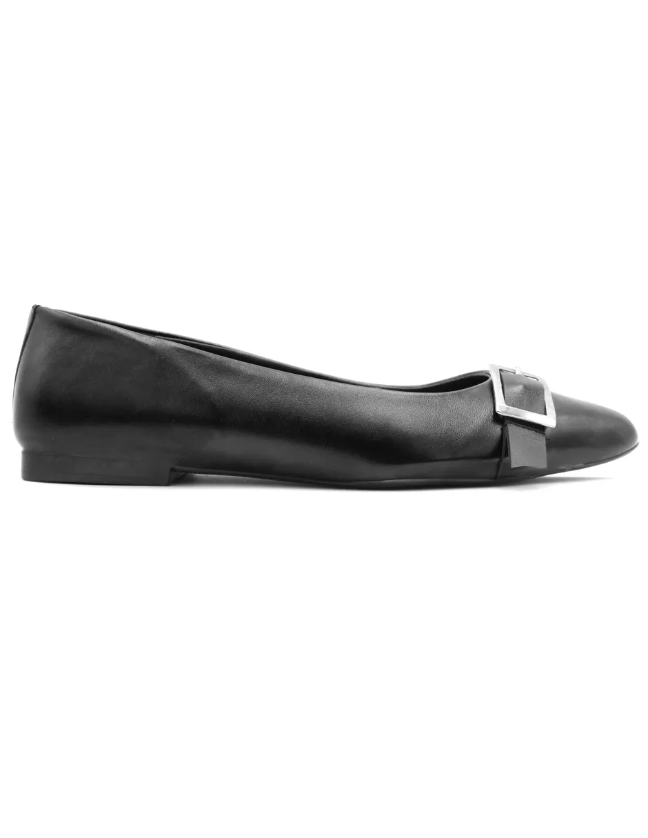 Flats puntales en Piel vegana - Negro