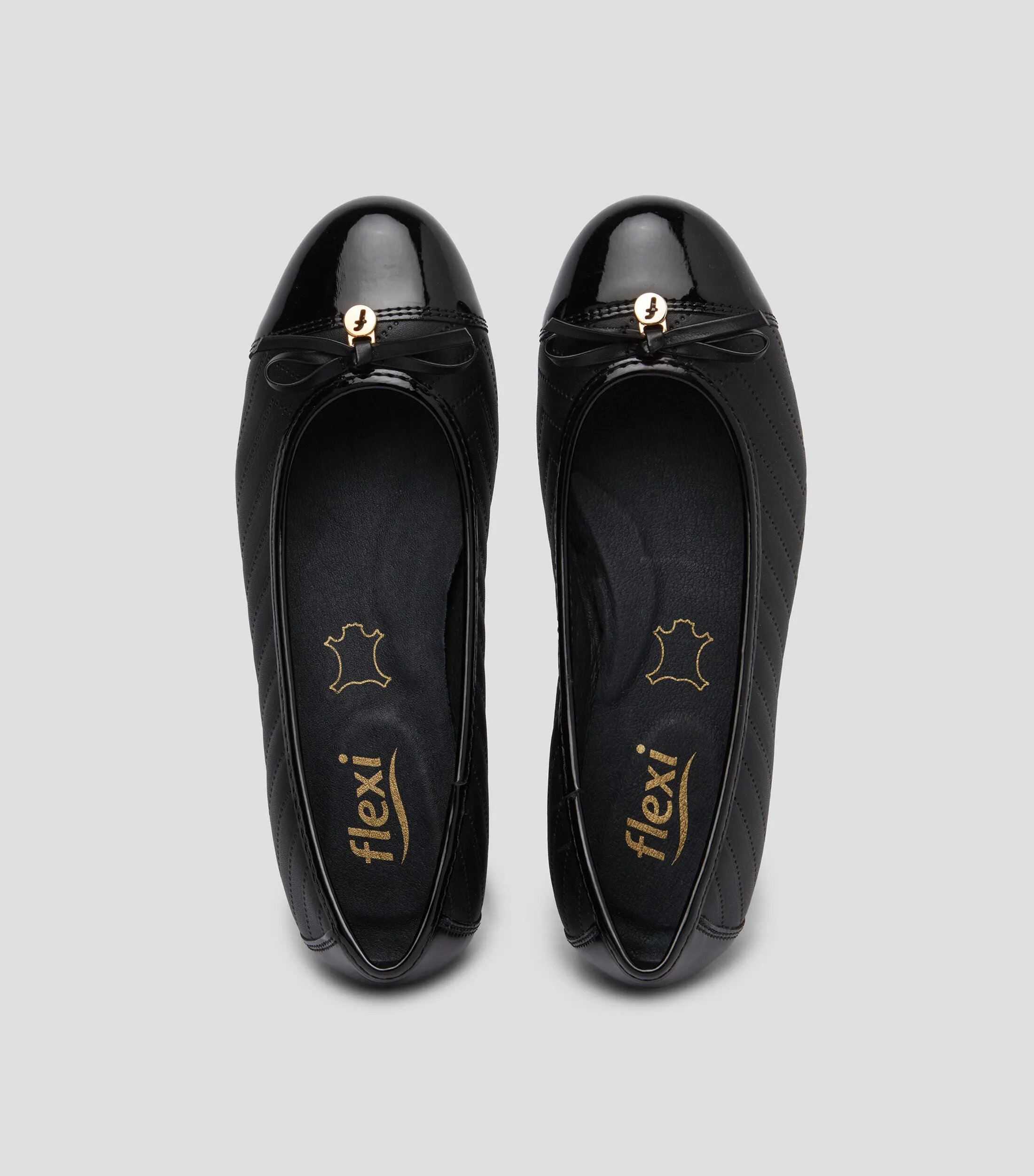 Flexi Flats Marie negros con moño Mujer