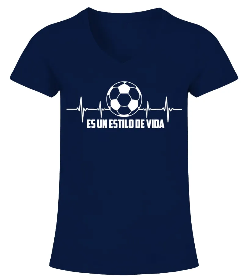 FOOTBALL MOM LIFE ( 1 DAY LEFT !) Camiseta cuello pico Mujer