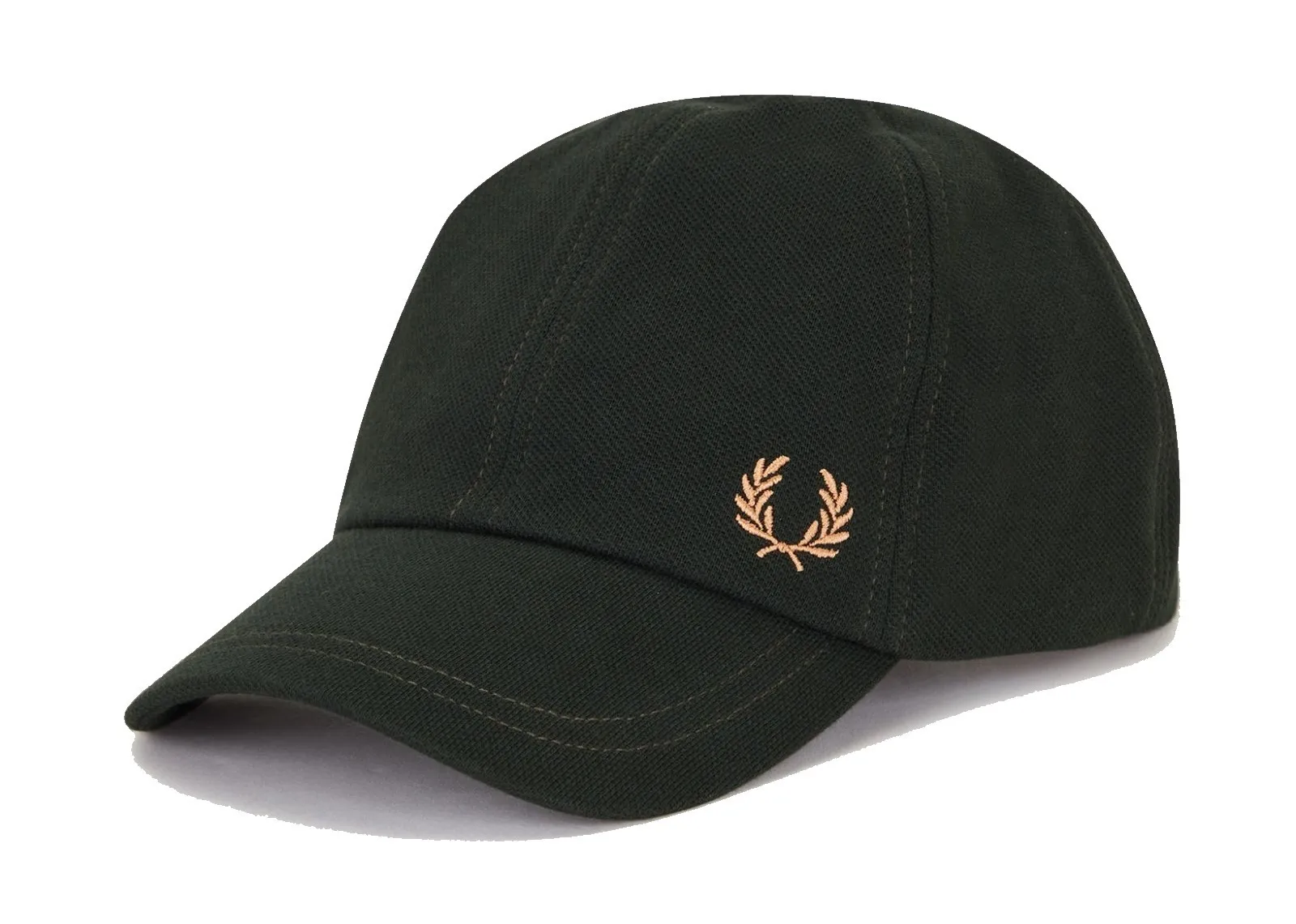 FRED PERRY CLASSIC PIQUE CAP NIGHT GREEN & LIGHT RUST