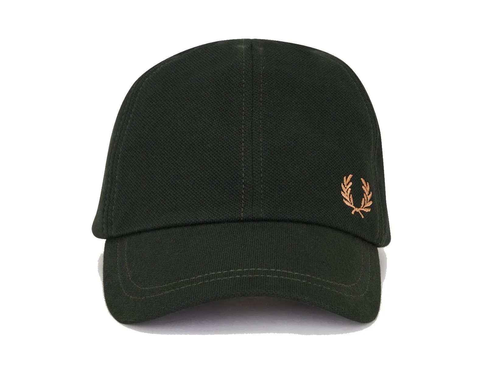 FRED PERRY CLASSIC PIQUE CAP NIGHT GREEN & LIGHT RUST