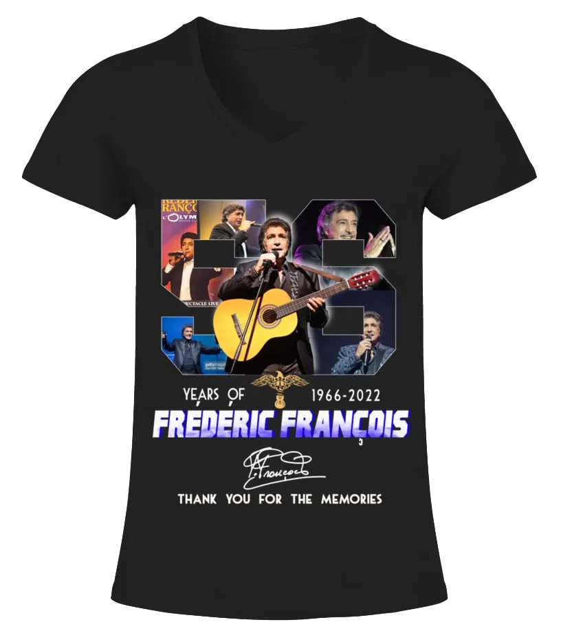 FREDERIC FRANCOIS 56 YEARS OF 1966-2022 Camiseta cuello pico Mujer