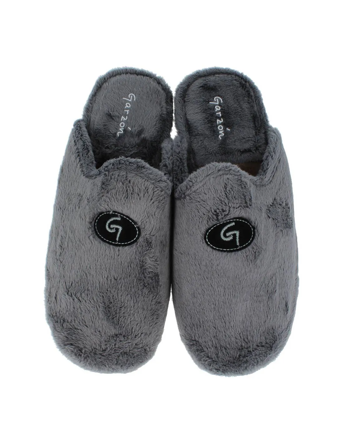 Garzón - Zapatillas Casa Hombre Logo Gris Oscuro