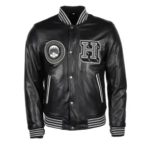 Helstons College Leather Rag Black 