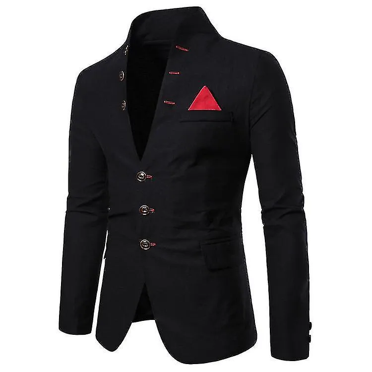 Hombre Casual Slim Fit Stand Collar Blazer Casual Business Jacket Coat