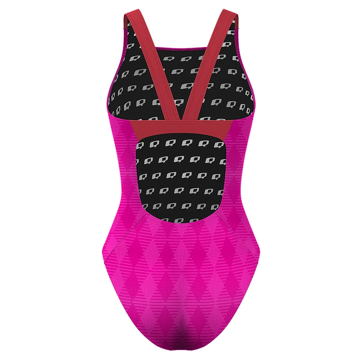 Hot Pink Plaid - Classic Strap Swimsuit