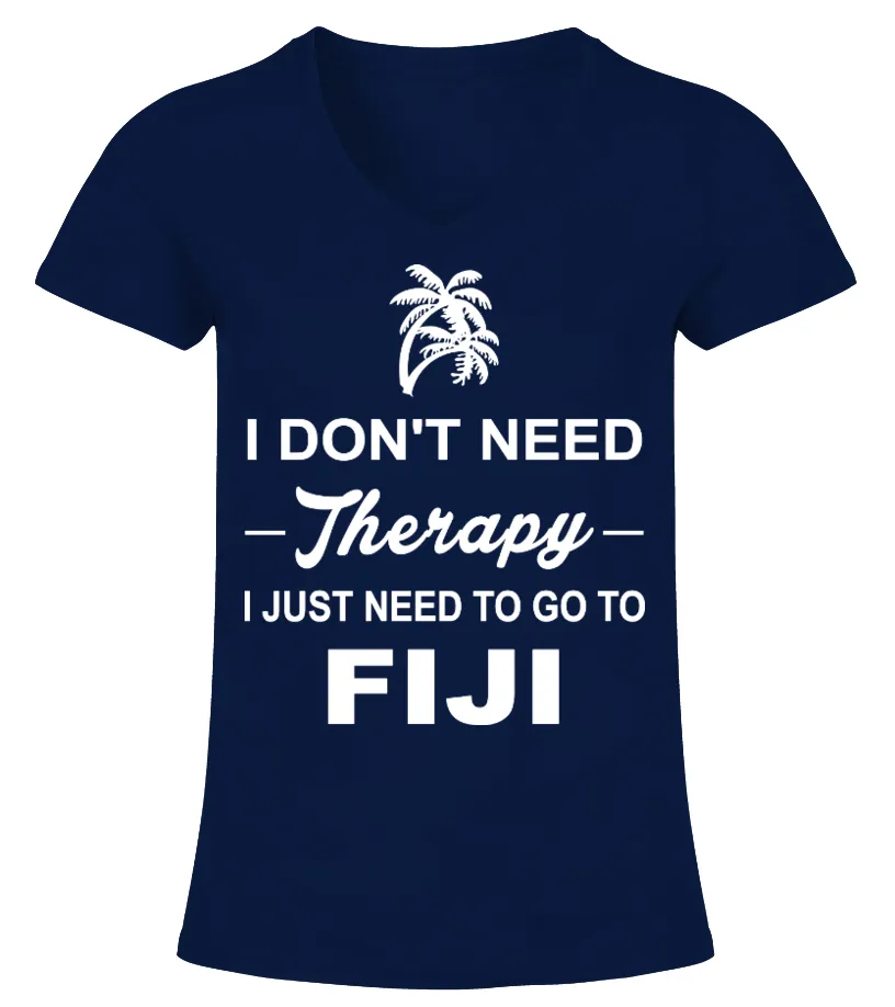 I just need to go to Fiji Camiseta cuello pico Mujer