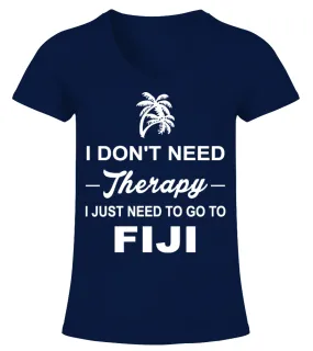 I just need to go to Fiji Camiseta cuello pico Mujer