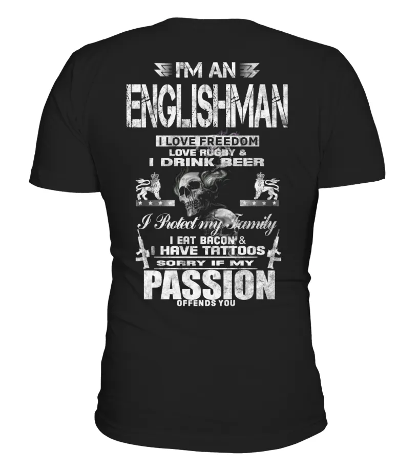 I'M AN ENGLISHMAN - LOVE RUGBY Camiseta cuello en V Unisex