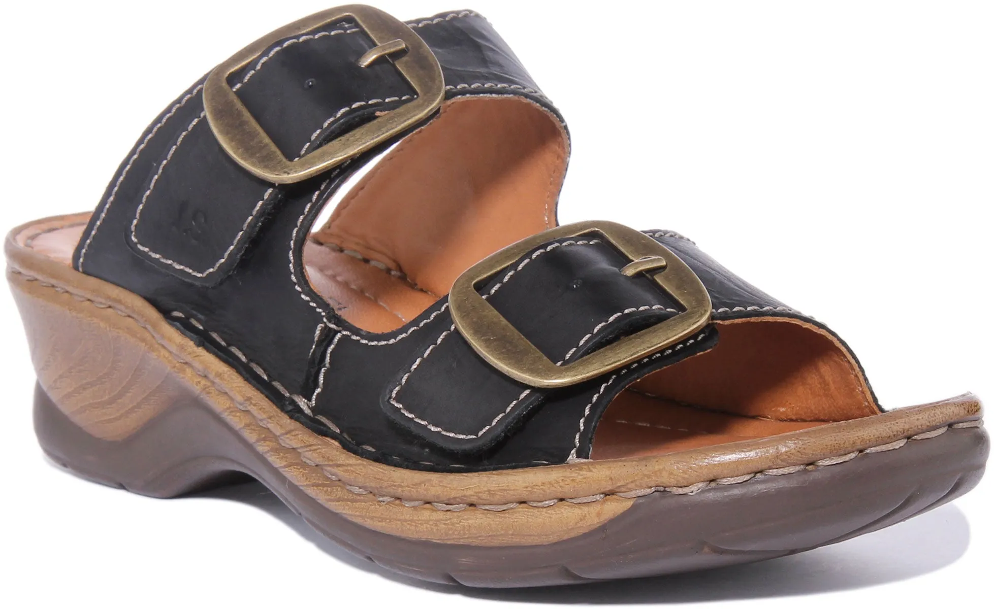 Josef Seibel Catalonia 76 Sandalia de cuero para mujer en marrón