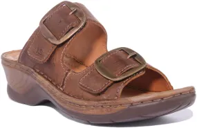 Josef Seibel Catalonia 76 Sandalia de cuero para mujer en marrón