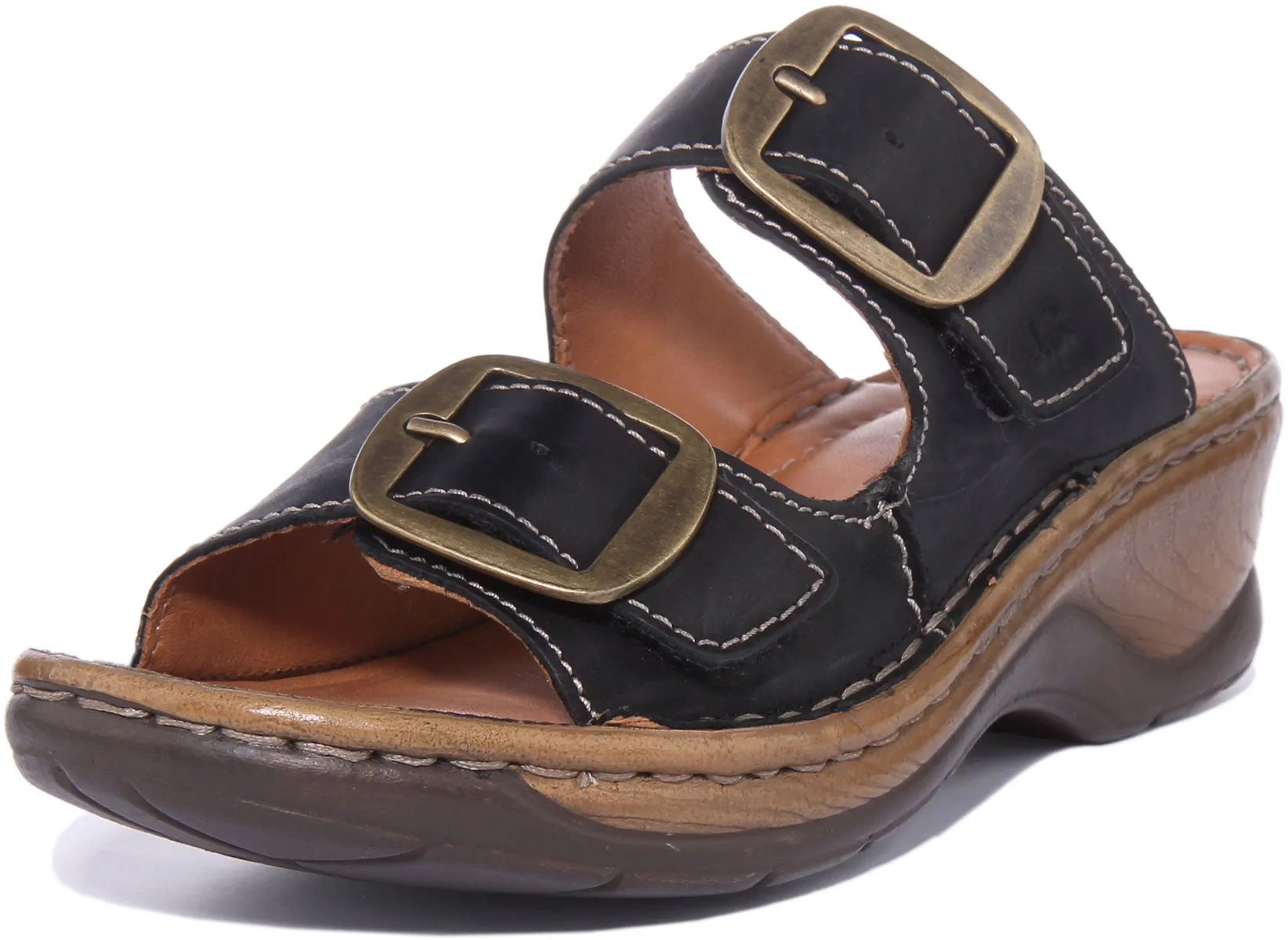 Josef Seibel Catalonia 76 Sandalia de cuero para mujer en marrón