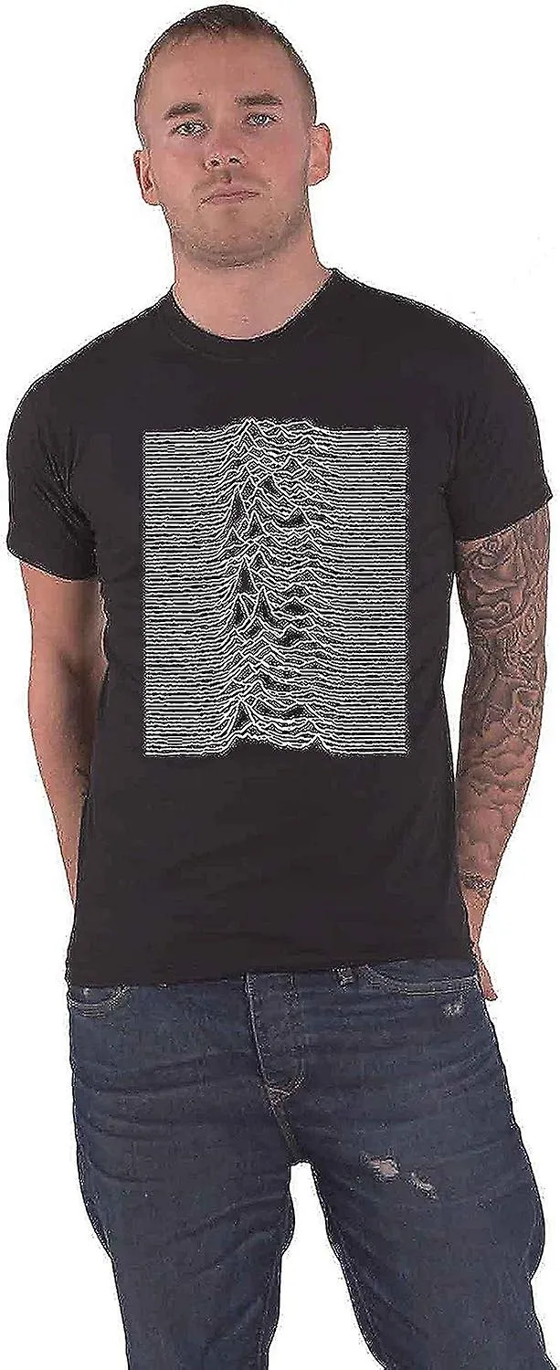 Joy Division Camiseta Unknown Pleasures Album Back Print Oficial Hombre Negro