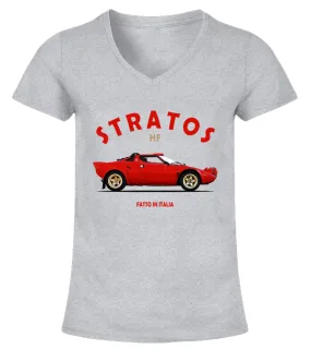 Lancia Stratos 1974 Classic T-Shirt Camiseta cuello pico Mujer