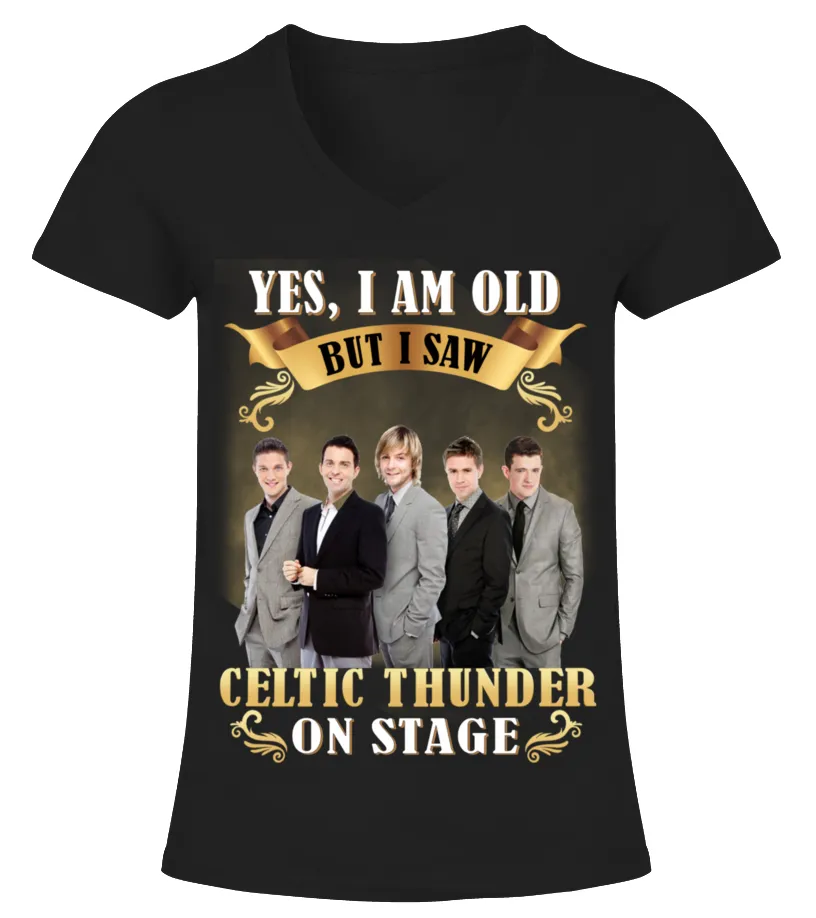 m I SAW CELTIC THUNDER ON STAGE Camiseta cuello pico Mujer