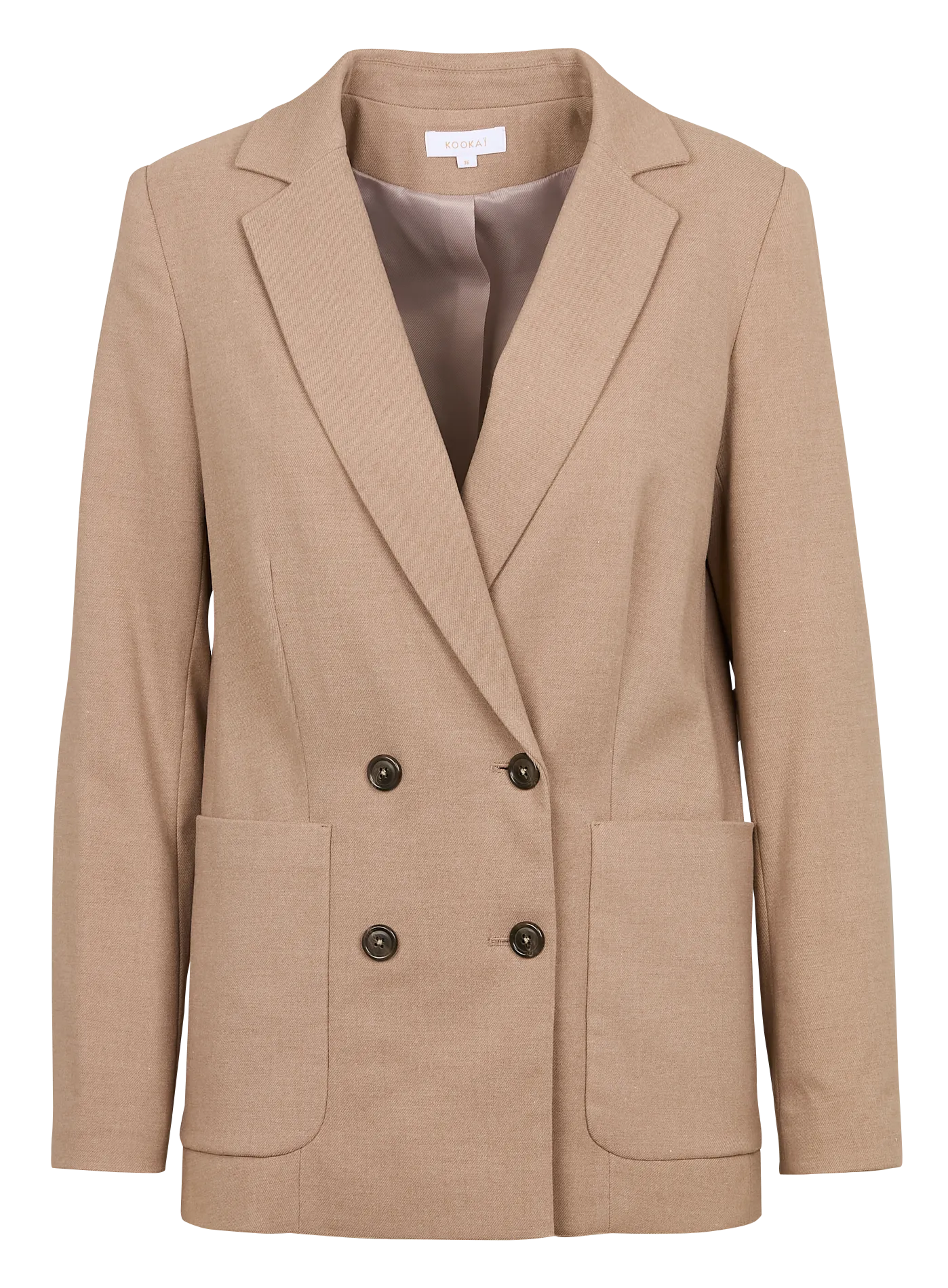 MACHA - Chaqueta sastre cruzada en beige