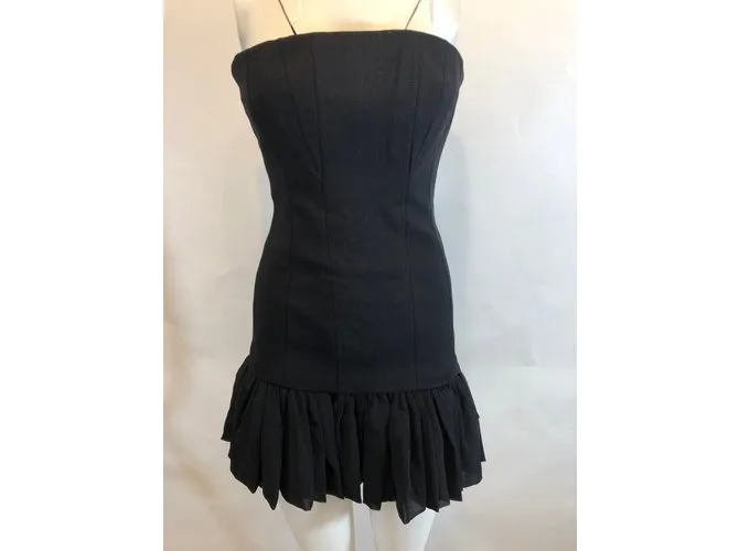 Maje vestido sin tirantes Negro 