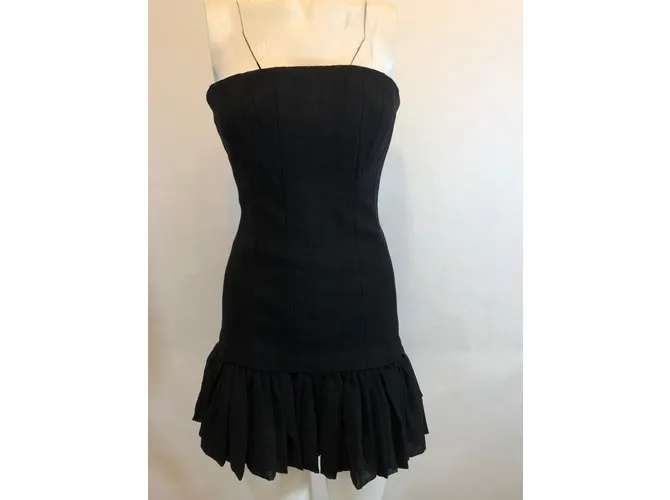 Maje vestido sin tirantes Negro 