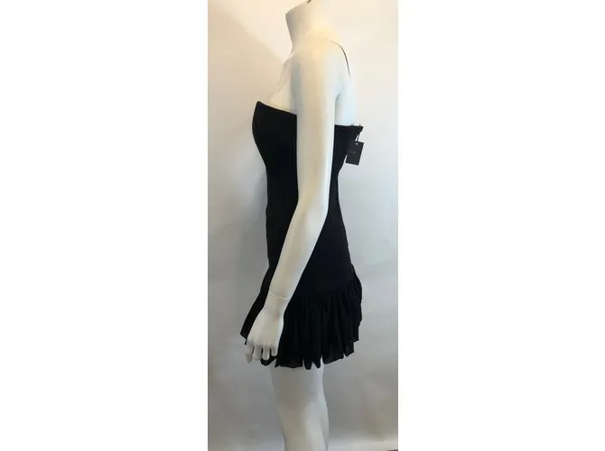 Maje vestido sin tirantes Negro 