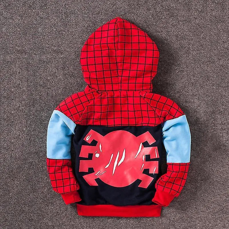 Marvel Superhero Spider-man Iron Man Jacket Kids Boy Zip Up Hoodie Coat Cosplay Costume