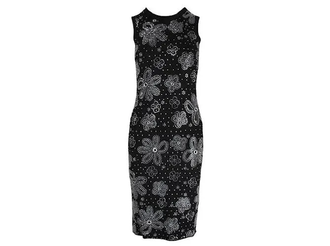 Michael Kors Vestido floral brillante Negro 