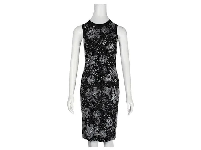 Michael Kors Vestido floral brillante Negro 