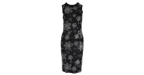 Michael Kors Vestido floral brillante Negro 