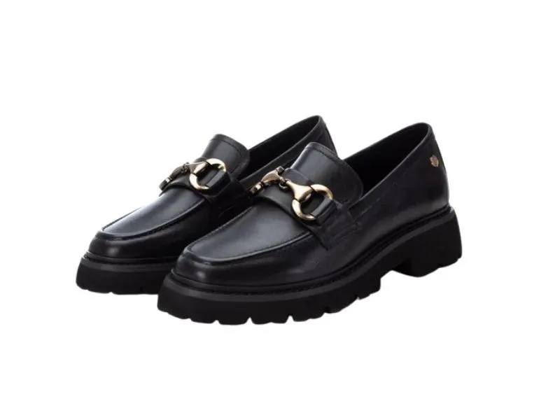 MOCASIN DE PIEL CARMELA EN COLOR NEGRO 16187201