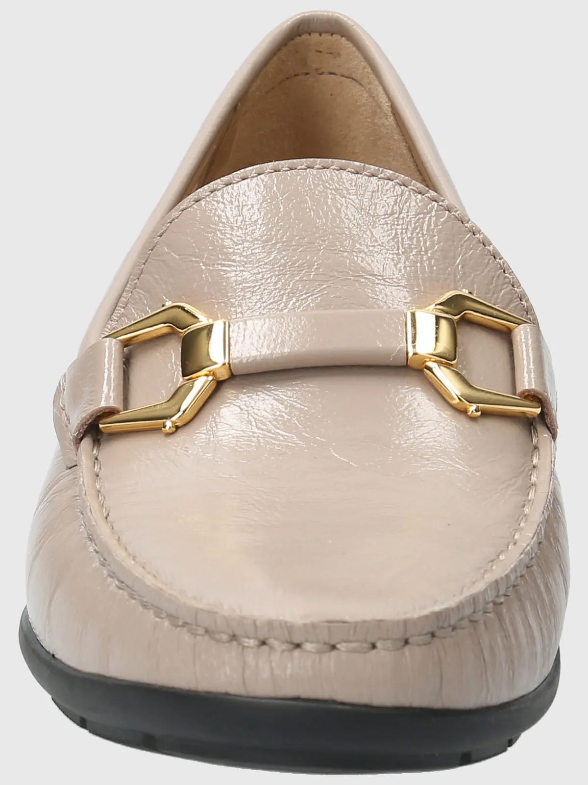 Mocasín Cuero Mujer Natalia Beige