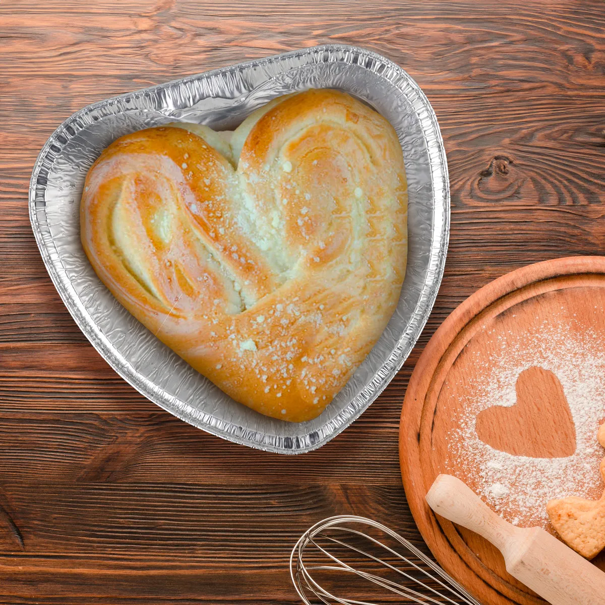 Molde de Aluminio en Forma de Corazón para Pasteles