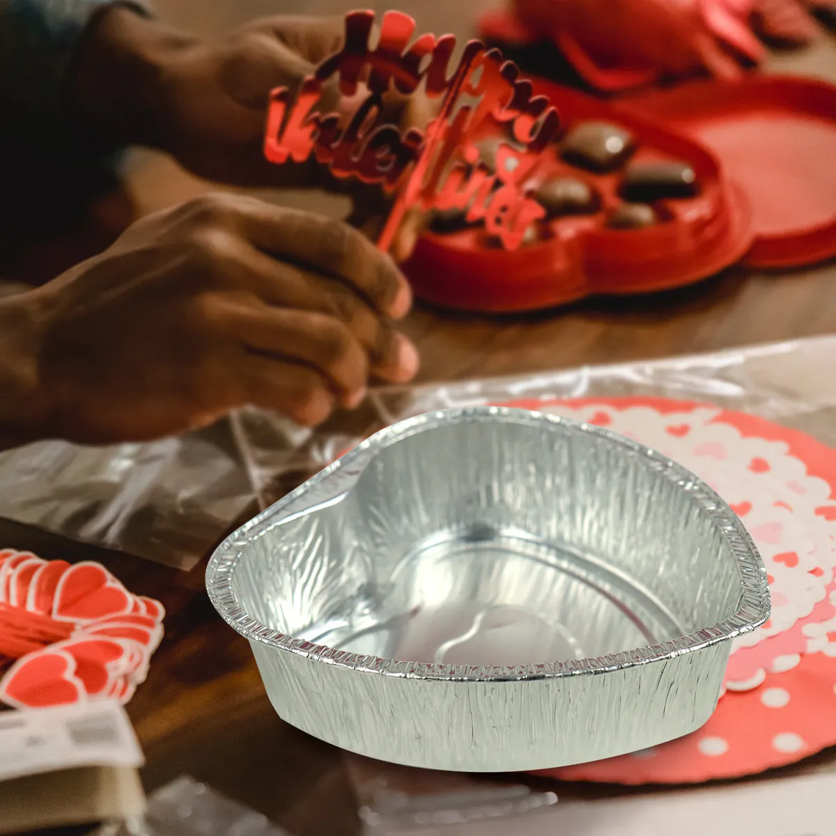 Molde de Aluminio en Forma de Corazón para Pasteles