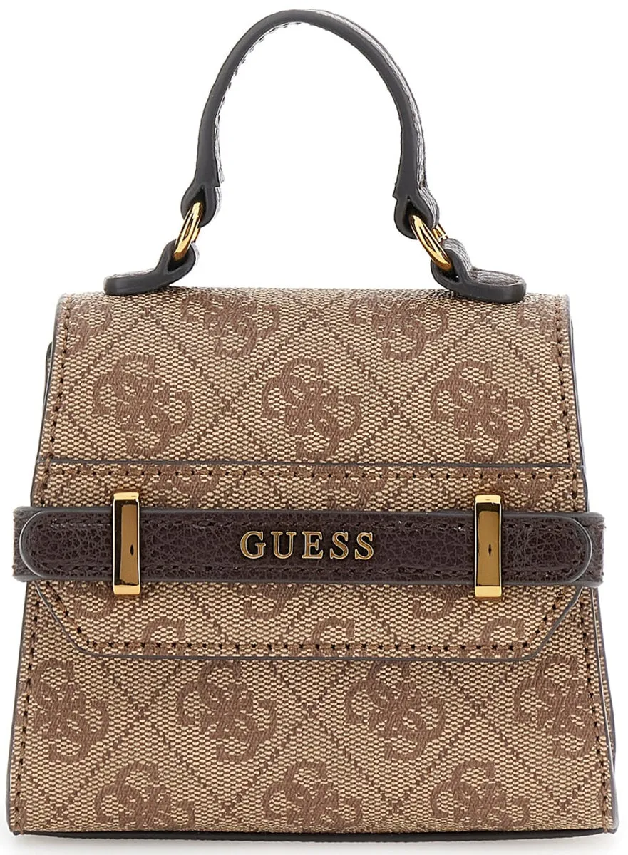 Monedero para mujer Guess Sestri 4G Logo Micro Mini en latte