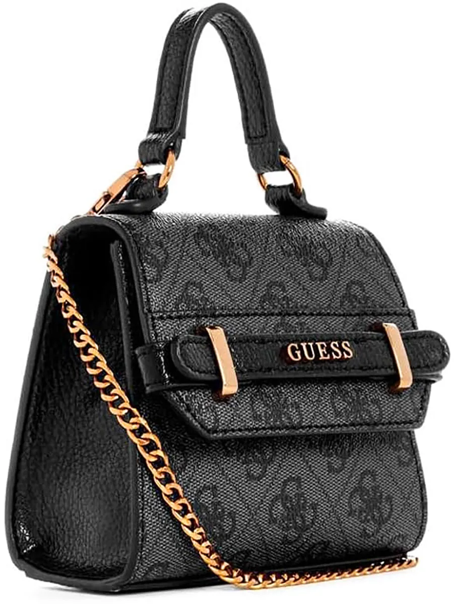 Monedero para mujer Guess Sestri 4G Logo Micro Mini en latte