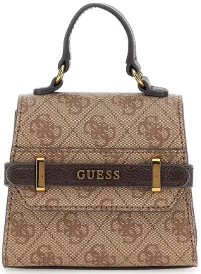 Monedero para mujer Guess Sestri 4G Logo Micro Mini en latte