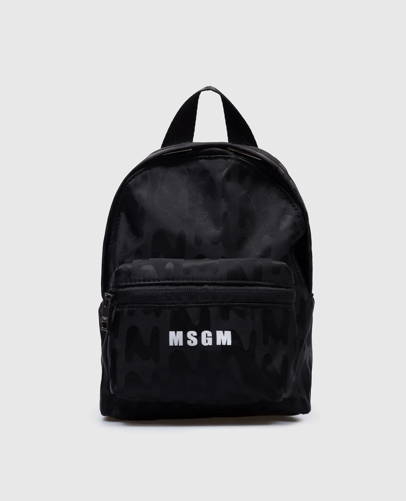 MSGM Black mini backpack with logo