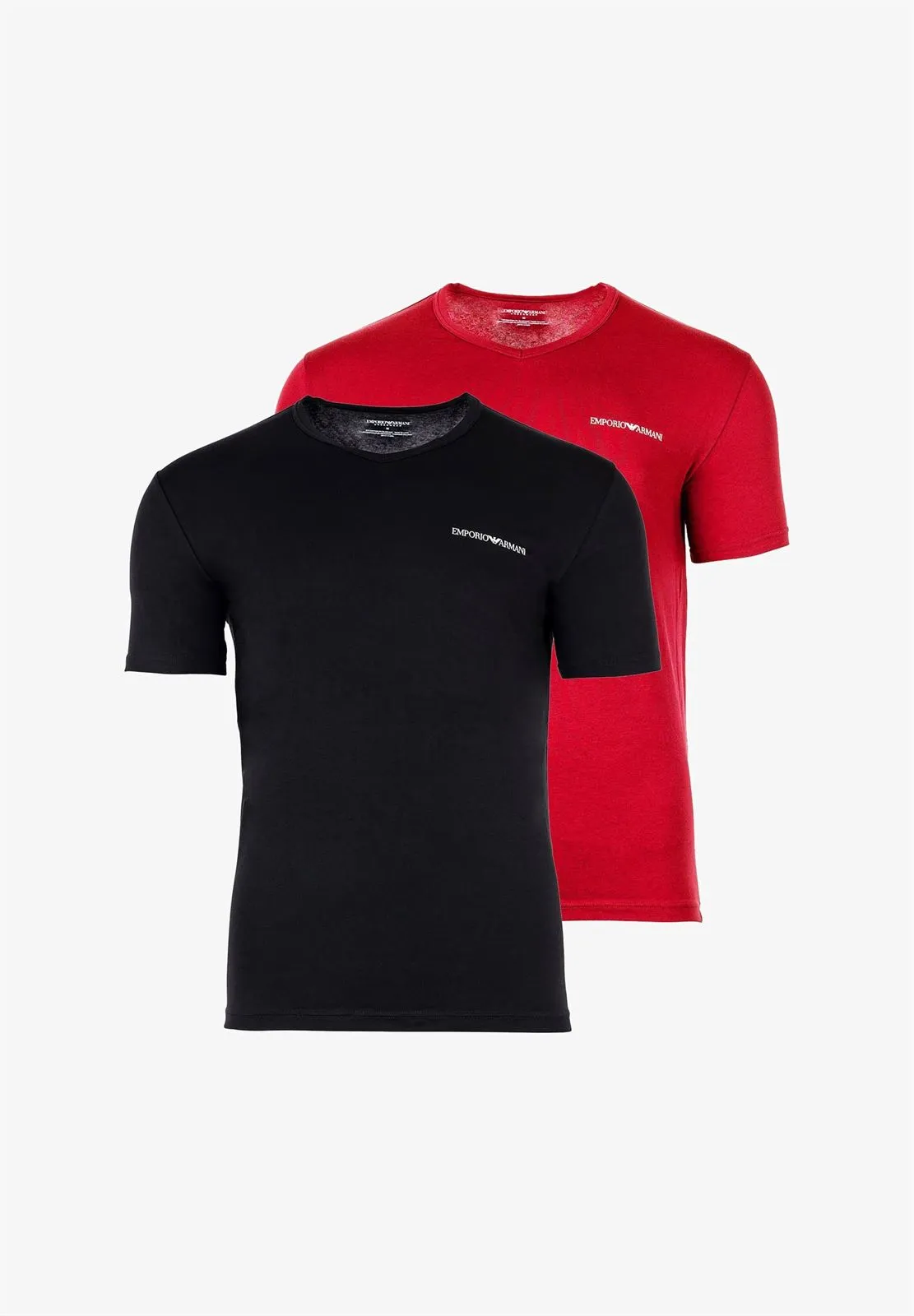 Pack 2 camisetas Emporio Armani 111267 3F717 05720 negro/rojo