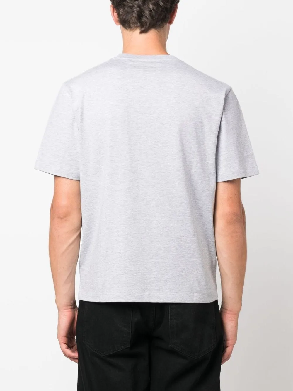 Palm Angels Sartorial Tape Reg Pkt Tee Melange Grey Off White